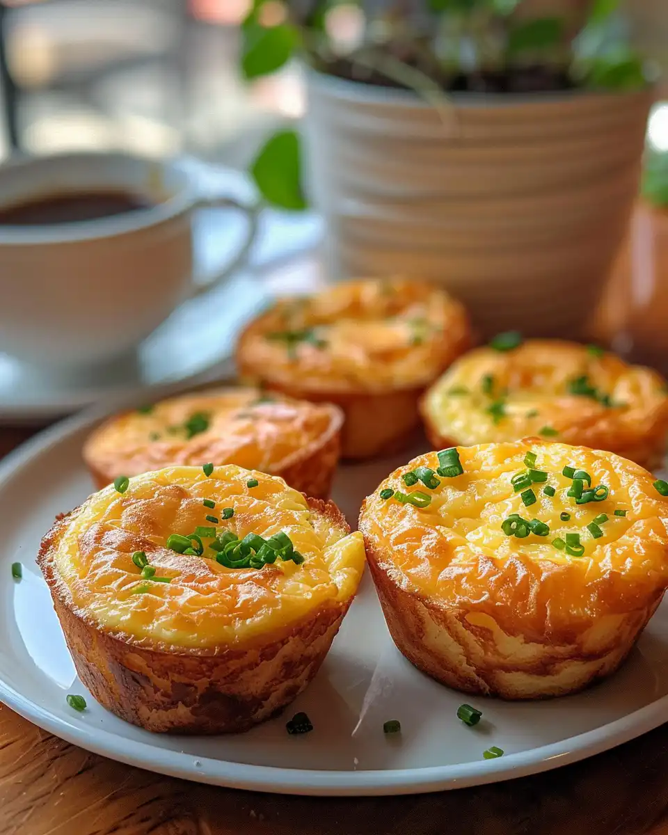 Final plated pressure cooker egg bites served warm with crispy bacon