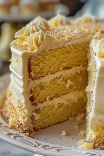 Cream Filled Yellow Cake taken with iphone 15 pro max --iw 2 --ar 4:5 --v 6.0 --raw
