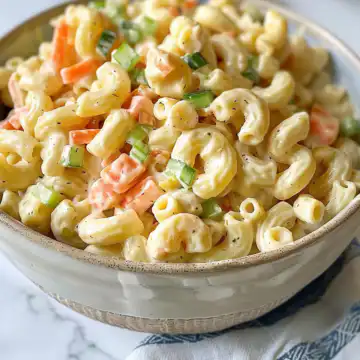 Easy Vegan Macaroni Salad taken with iphone 15 pro max --iw 2 --ar 4:5 --v 6.0 --raw