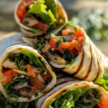 Grilled Veggie Wraps taken with iphone 15 pro max --iw 2 --ar 4:5 --v 6.0 --raw