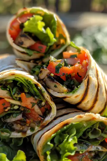Grilled Veggie Wraps taken with iphone 15 pro max --iw 2 --ar 4:5 --v 6.0 --raw