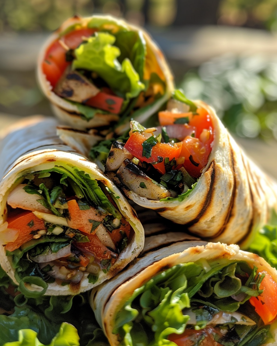 Pressure cooker steaming veggie wraps fresh and hot