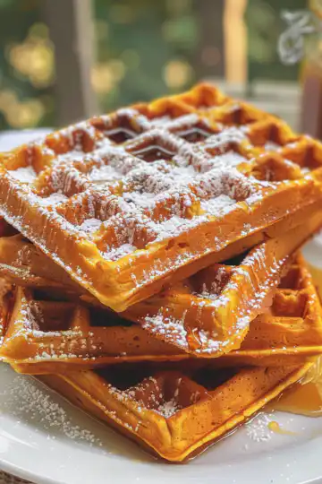 Hearty Whole Wheat Sweet Potato Waffles taken with iphone 15 pro max --iw 2 --ar 4:5 --v 6.0 --raw