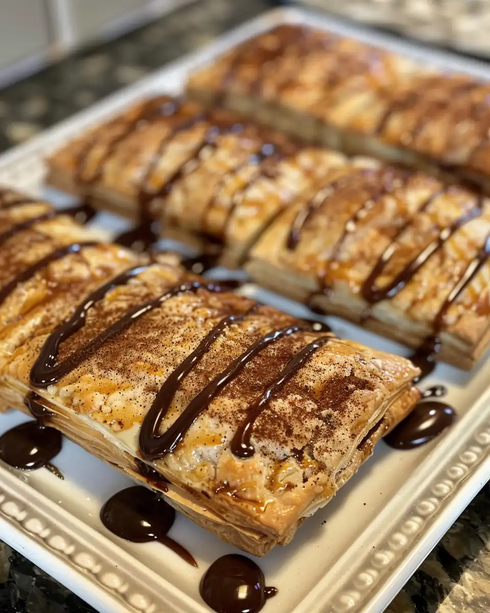 Warm kitchen atmosphere with pot lid rattling and apple strudels cooking