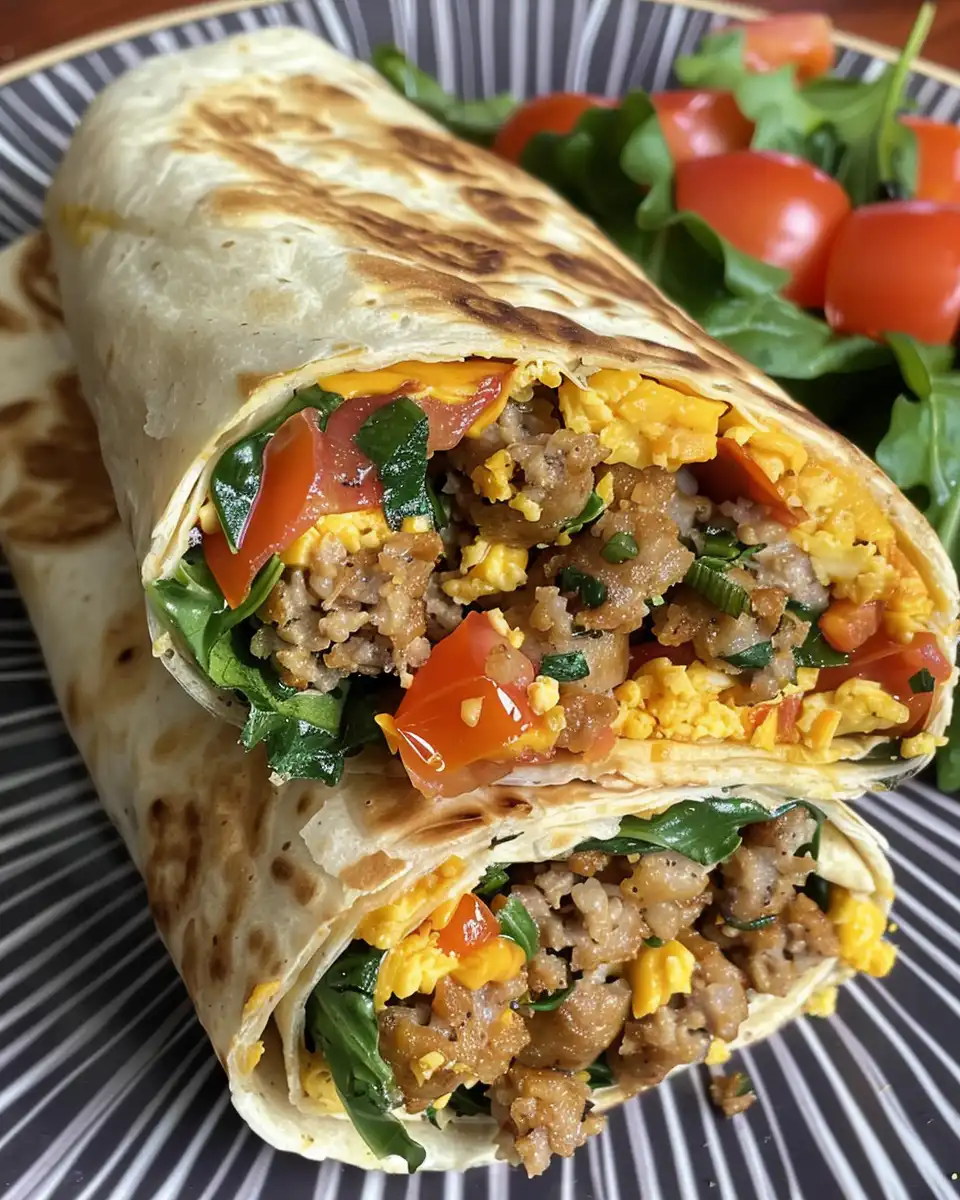 Italian sausage breakfast wraps in pressure cooker steam