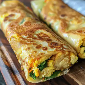 Keto Egg Roll Wrap taken with iphone 15 pro max --iw 2 --ar 4:5 --v 6.0 --raw
