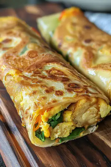 Keto Egg Roll Wrap taken with iphone 15 pro max --iw 2 --ar 4:5 --v 6.0 --raw