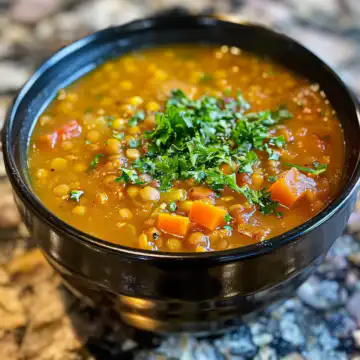 Lentil & Bacon Soup taken with iphone 15 pro max --iw 2 --ar 4:5 --v 6.0 --raw