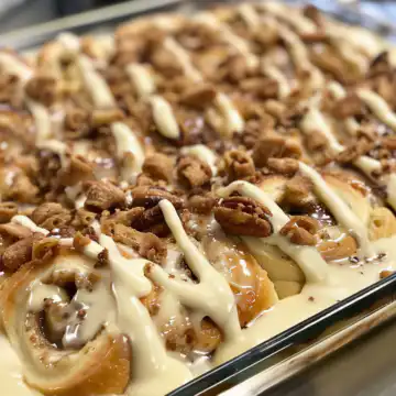 Overnight Cinnamon Roll Casserole taken with iphone 15 pro max --iw 2 --ar 4:5 --v 6.0 --raw