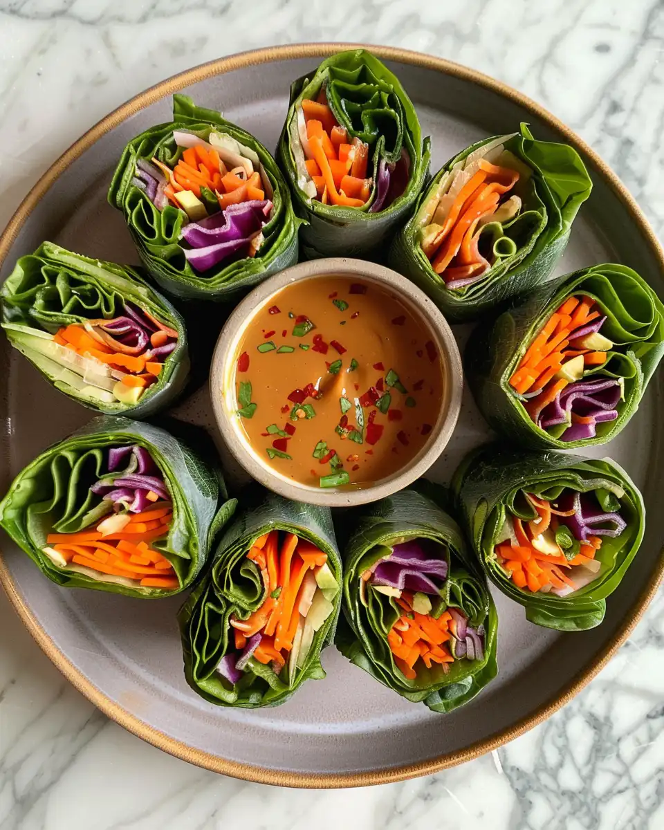 Fresh ingredients including collard leaves, mango, avocado, and peppers for rainbow collard wraps