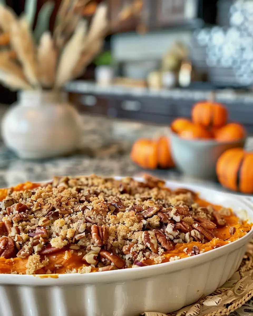 Ingredients including peeled sweet potatoes, brown sugar, and marshmallows ready for cooking
