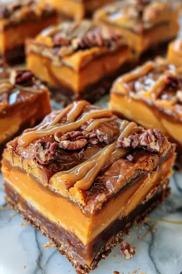 Sweet Potato Dessert Bars with Salted Caramel Swirl taken with iphone 15 pro max --iw 2 --ar 4:5 --v 6.0 --raw