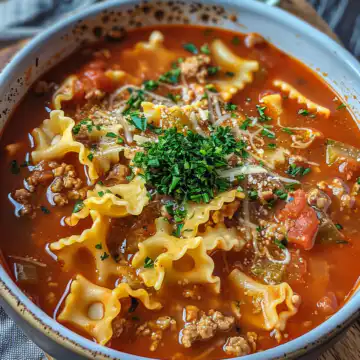 The Best Vegan Lasagna Soup taken with iphone 15 pro max --iw 2 --ar 4:5 --v 6.0 --raw