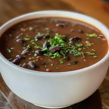 Vegan Black Bean Soup taken with iphone 15 pro max --iw 2 --ar 4:5 --v 6.0 --raw