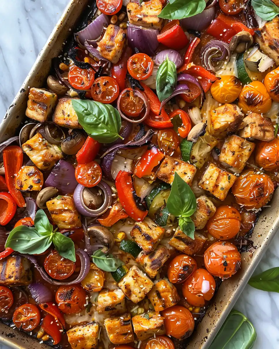Steamy kitchen with roasting gnocchi and vegetables