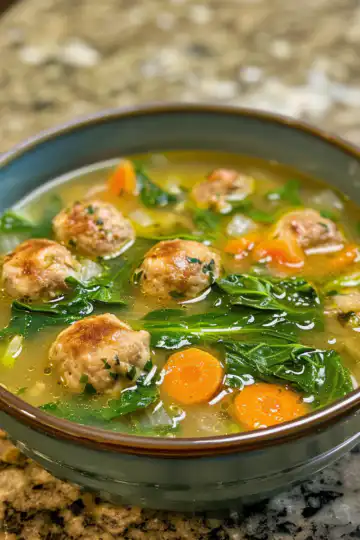 Vegan Italian Wedding Soup taken with iphone 15 pro max --iw 2 --ar 4:5 --v 6.0 --raw