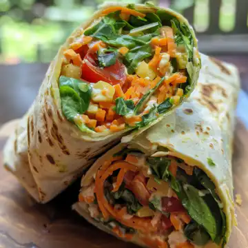 Veggie Wrap taken with iphone 15 pro max --iw 2 --ar 4:5 --v 6.0 --raw