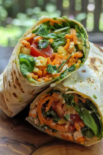 Veggie Wrap taken with iphone 15 pro max --iw 2 --ar 4:5 --v 6.0 --raw