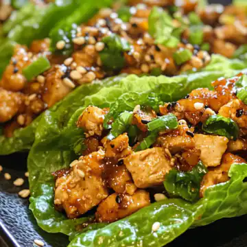 Apple Chicken Edamame Lettuce Wraps taken with iphone 15 pro max --iw 2 --ar 4:5 --v 6.1 --raw