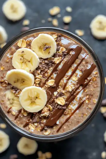 Banana Bread Overnight Oats taken with iphone 15 pro max --iw 2 --ar 4:5 --v 6.1 --raw