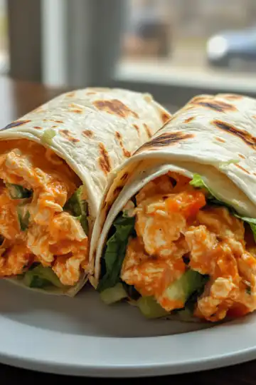 Buffalo Chicken Wraps taken with iphone 15 pro max --iw 2 --ar 4:5 --v 6.1 --raw