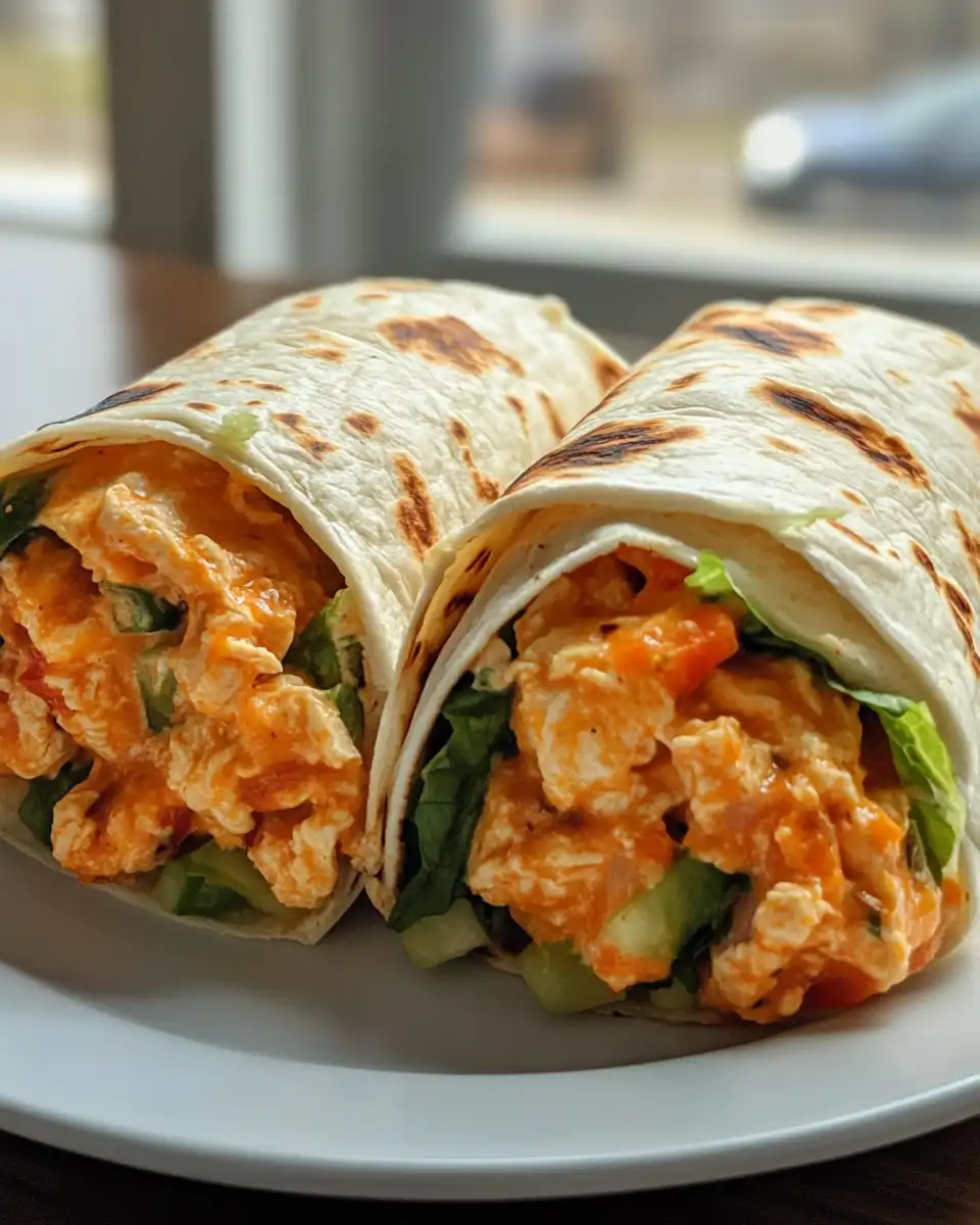 Buffalo chicken wraps fresh and ready to serve