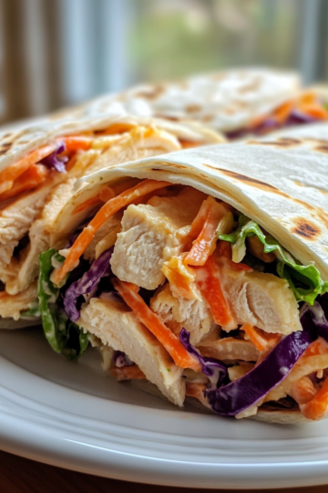 Chicken and Apple Slaw Wraps taken with iphone 15 pro max --iw 2 --ar 4:5 --v 6.1 --raw