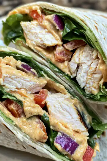 Chicken and Hummus Veggie Wraps taken with iphone 15 pro max --iw 2 --ar 4:5 --v 6.1 --raw