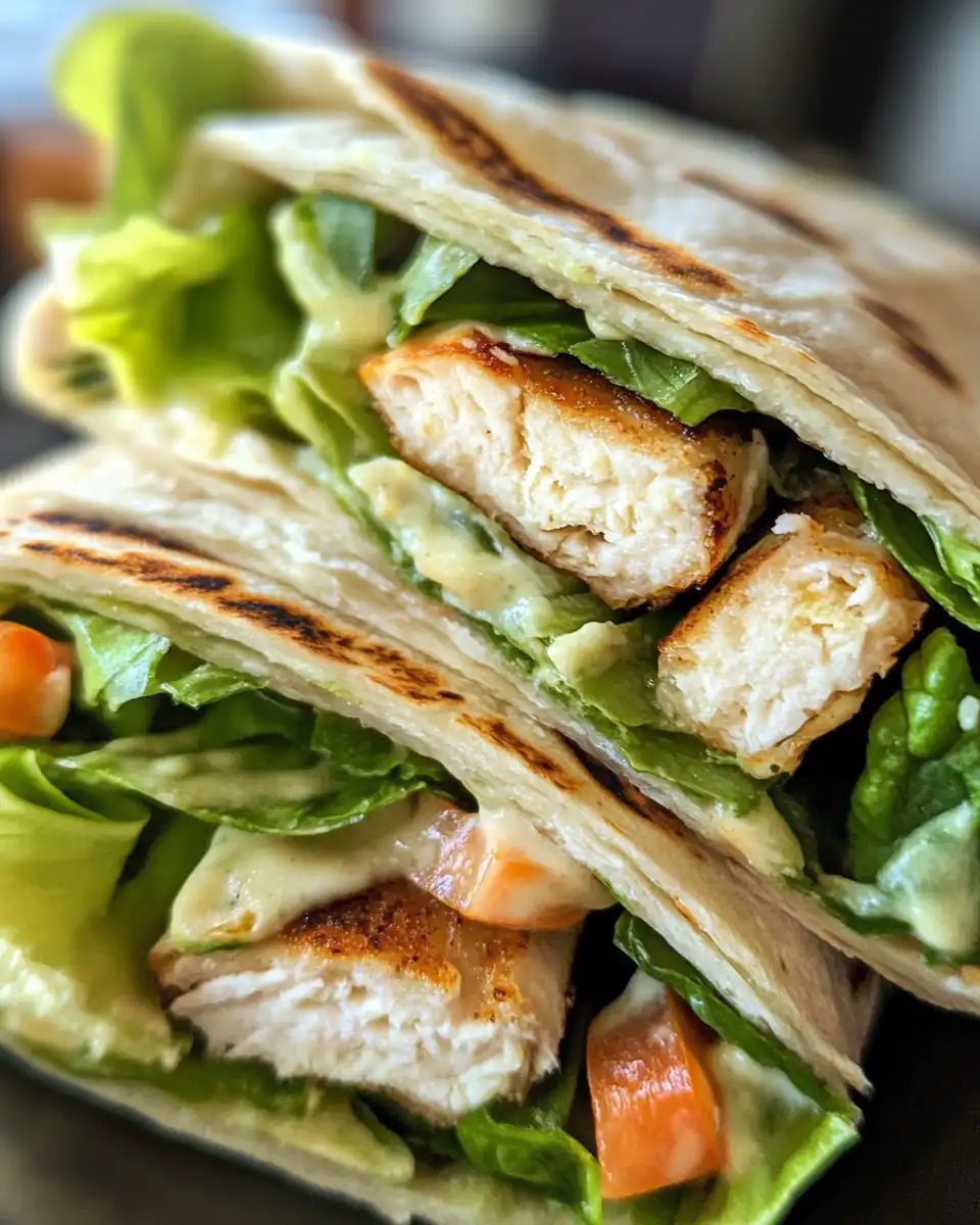 Ingredients for Chicken Caesar Wrap