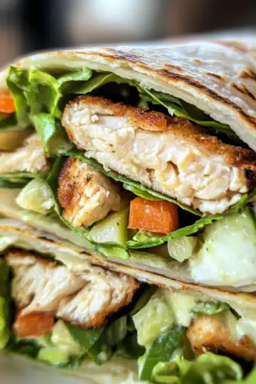 Chicken Caesar Wrap taken with iphone 15 pro max --iw 2 --ar 4:5 --v 6.1 --raw