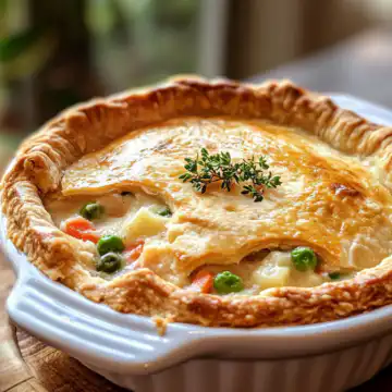 Chicken Pot Pie for Two taken with iphone 15 pro max --iw 2 --ar 4:5 --v 6.1 --raw