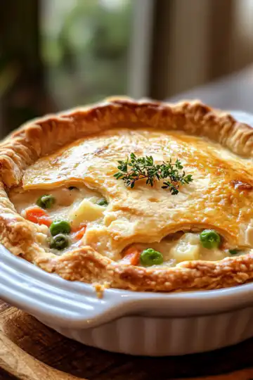 Chicken Pot Pie for Two taken with iphone 15 pro max --iw 2 --ar 4:5 --v 6.1 --raw