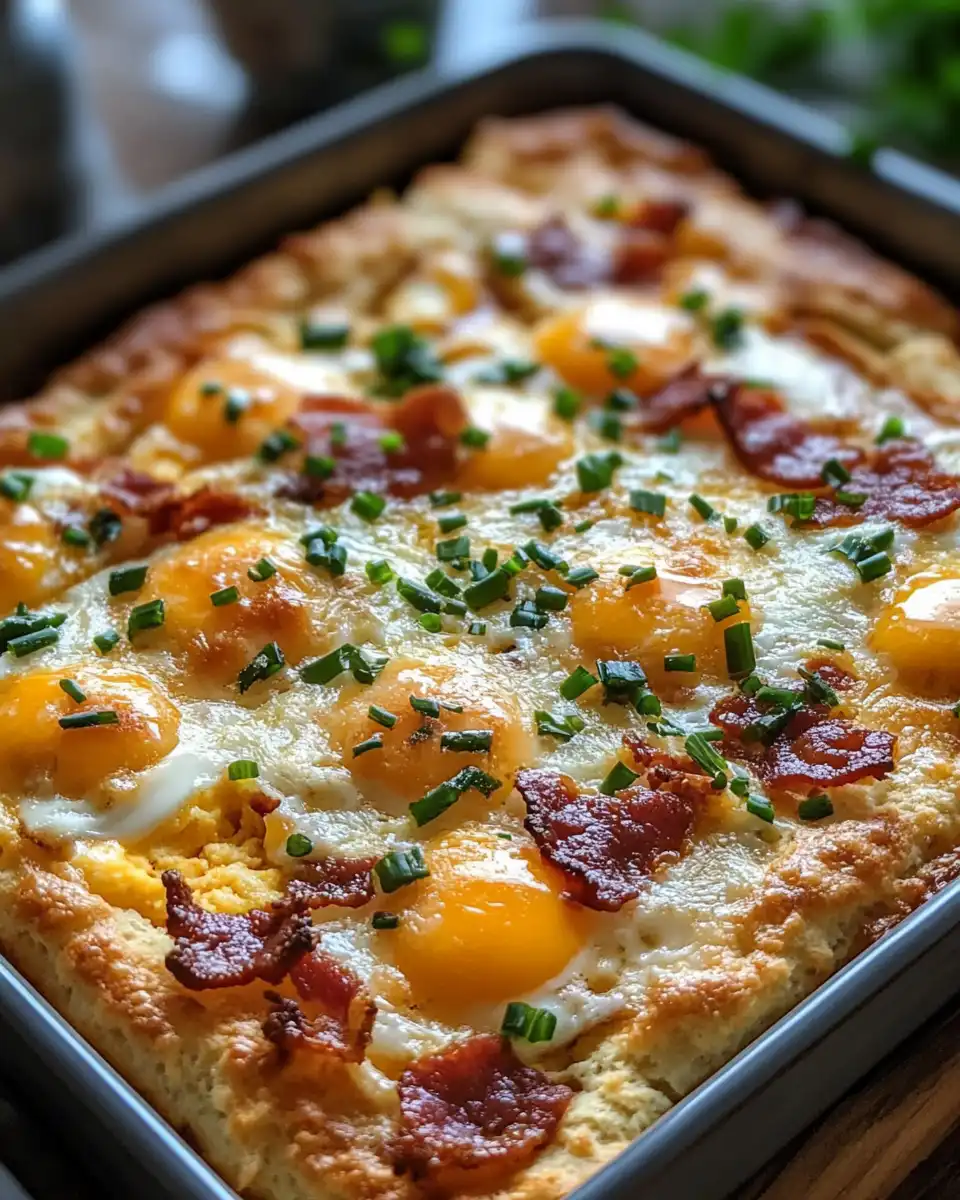 Ingredients for bacon egg and cheese biscuit casserole including bacon, eggs, and cheddar cheese