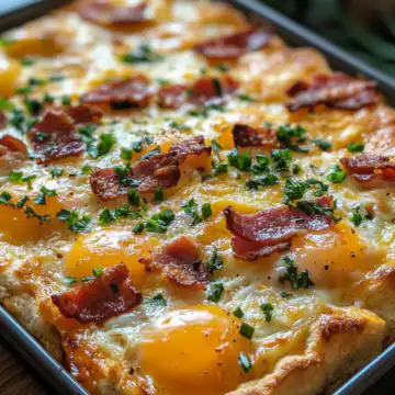 Christmas Morning Bacon Egg and Cheese Biscuit Bake taken with iphone 15 pro max --iw 2 --ar 4:5 --v 6.1 --raw