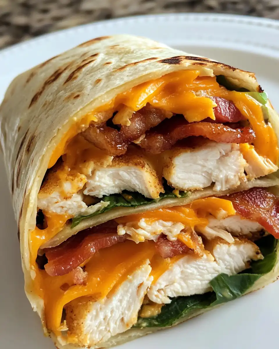 Crispy bacon chicken ranch wraps cooking on skillet