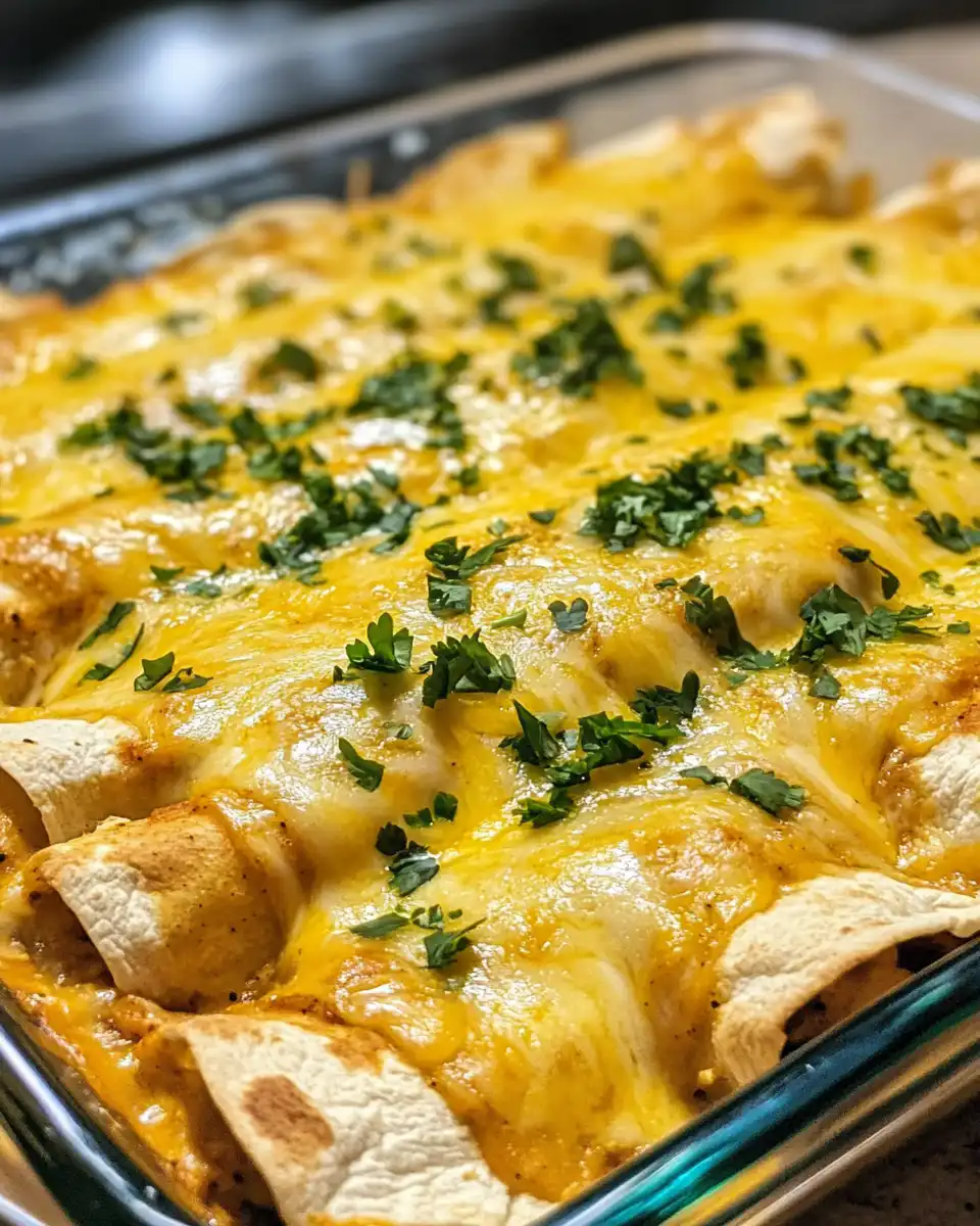 Creamy chicken enchiladas fresh from the pressure cooker