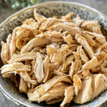 Easy Shredded Chicken taken with iphone 15 pro max --iw 2 --ar 4:5 --v 6.1 --raw
