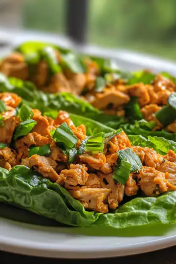 Healthy Chicken Lettuce Wraps taken with iphone 15 pro max --iw 2 --ar 4:5 --v 6.1 --raw
