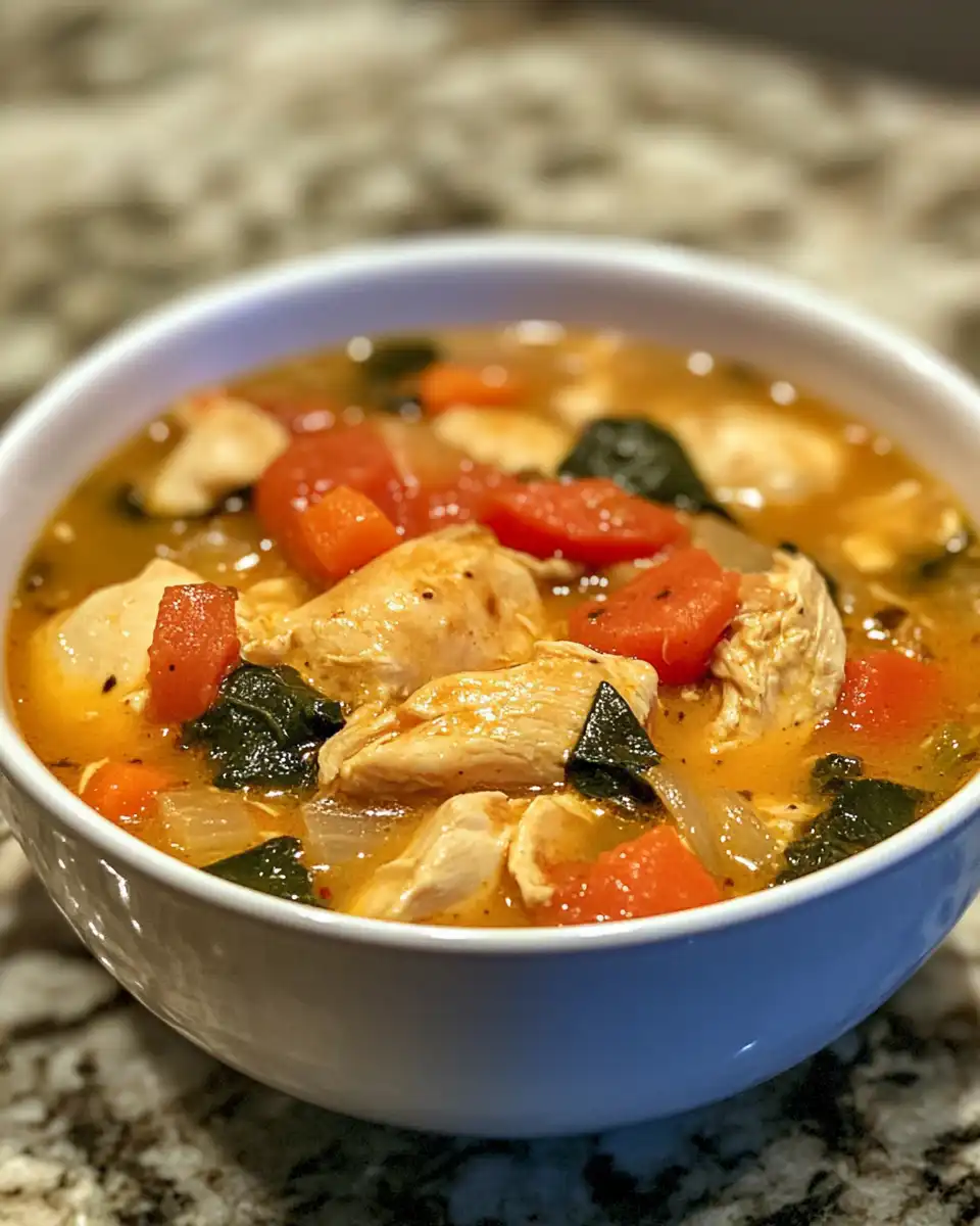 Hearty chicken stew simmering in pressure cooker under steam