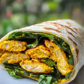 Turmeric Chicken Wrap taken with iphone 15 pro max --iw 2 --ar 4:5 --v 6.1 --raw