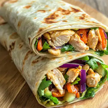 Weight Watchers Thai Chicken Wraps taken with iphone 15 pro max --iw 2 --ar 4:5 --v 6.1 --raw